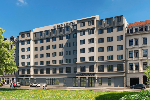 Visualisation of the new Zleep Hotel Leipzig